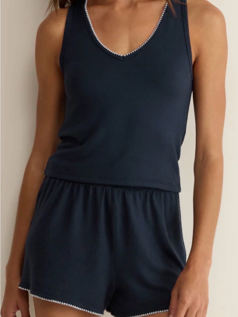Z-Supply STATELY Lounge Set V-NECK TANK(S) & Hideaway Shorts (XS) Eclipse - Picture 1 of 3
